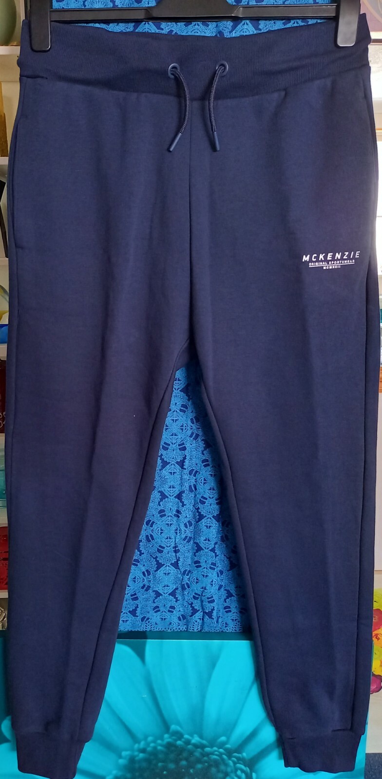 McKenzie Navy Essential Logo Cuffed Track Pants Joggers in a Men's size 2XL  | eBay UK